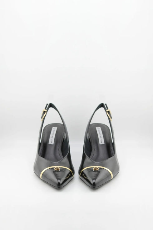 Jorge Bischoff Slingback Block Heel Pointed Pumps